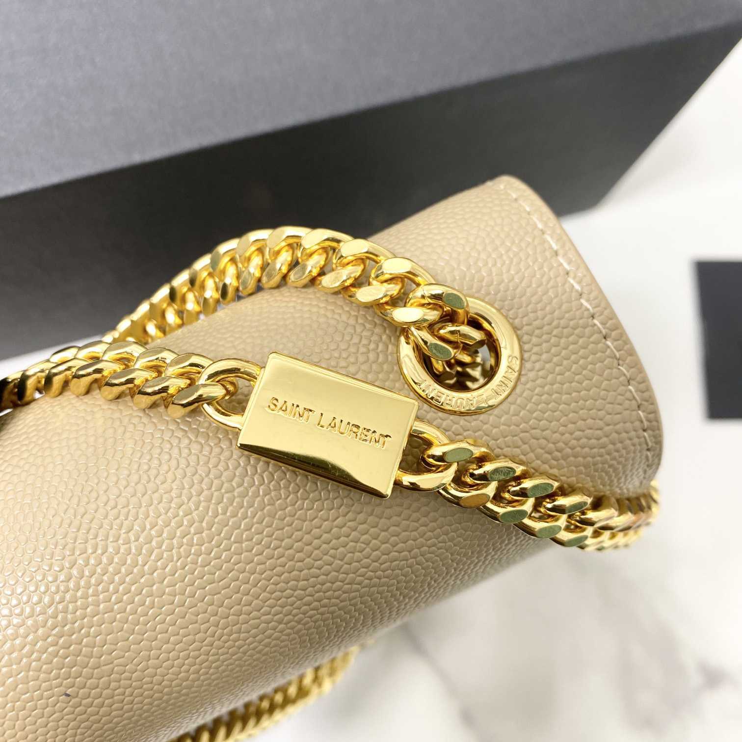 Saint Laurent Kate Medium Chain Bag In Grain De Poudre Embossed Leather - DopestKickz