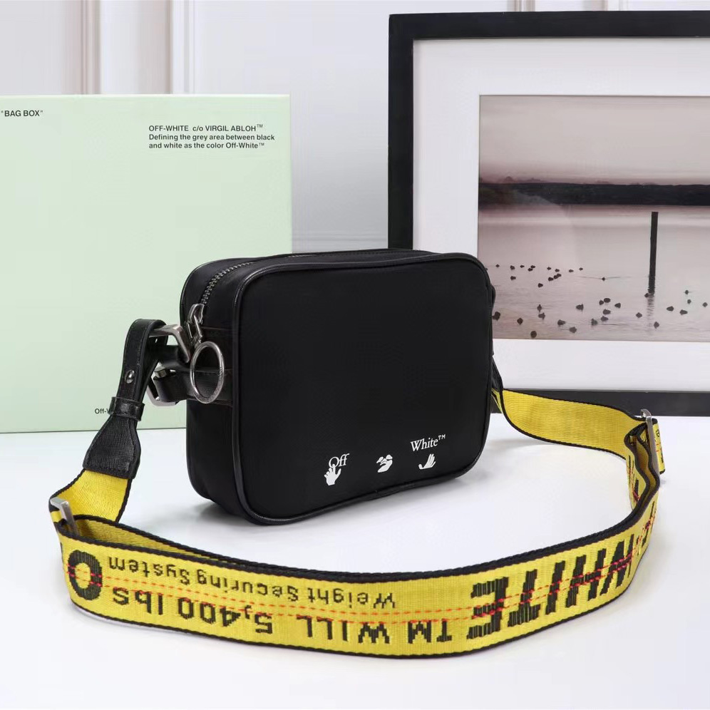 Off white Logo Nylon Crossbody Bag(19-14-5.5cm) - DopestKickz