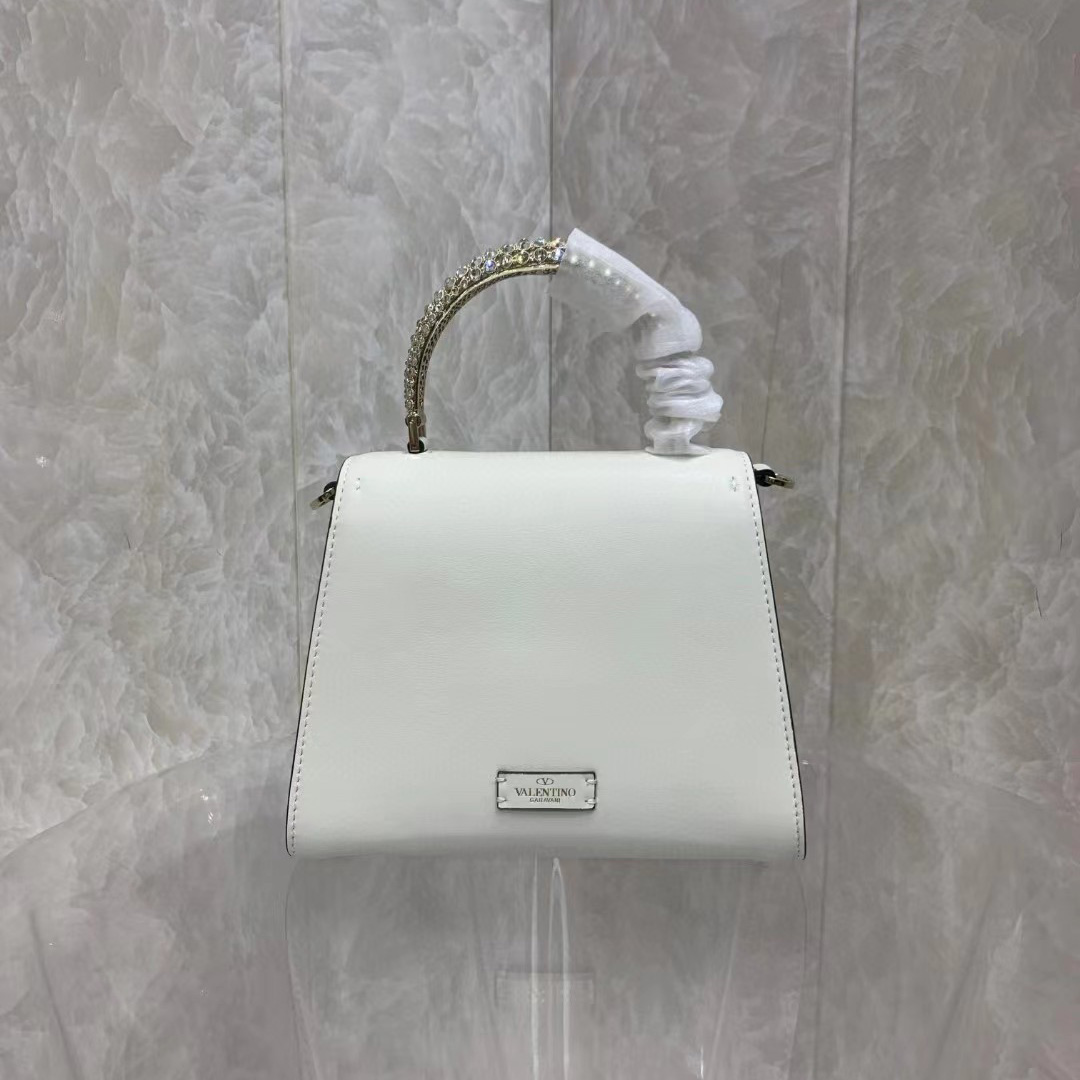 Valenti small Vsling Calfskin Handbag With Jewel Handle  - DopestKickz