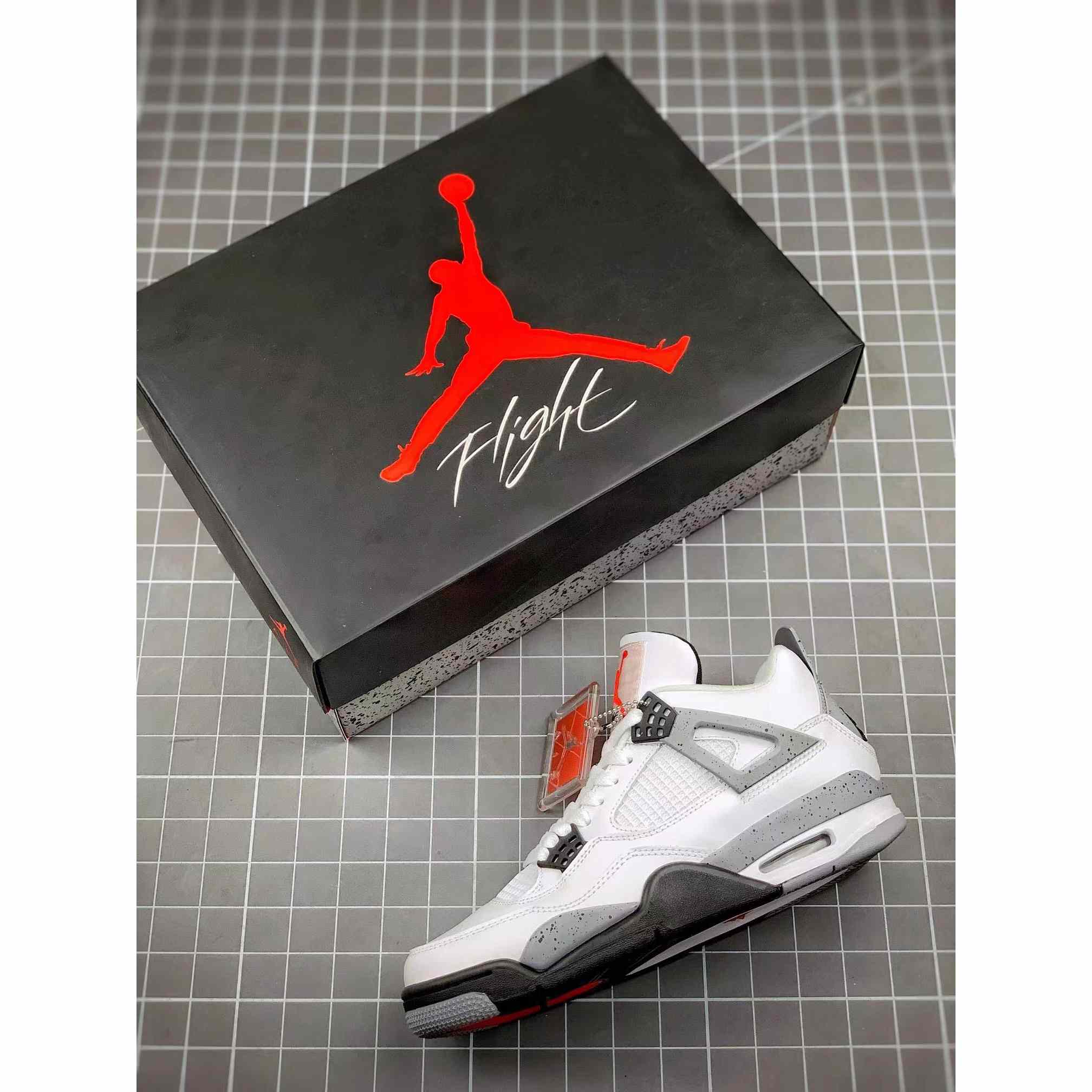 Air Jordan 4 Retro “White Cement” Cement” Sneaker      CZ5624 - DopestKickz