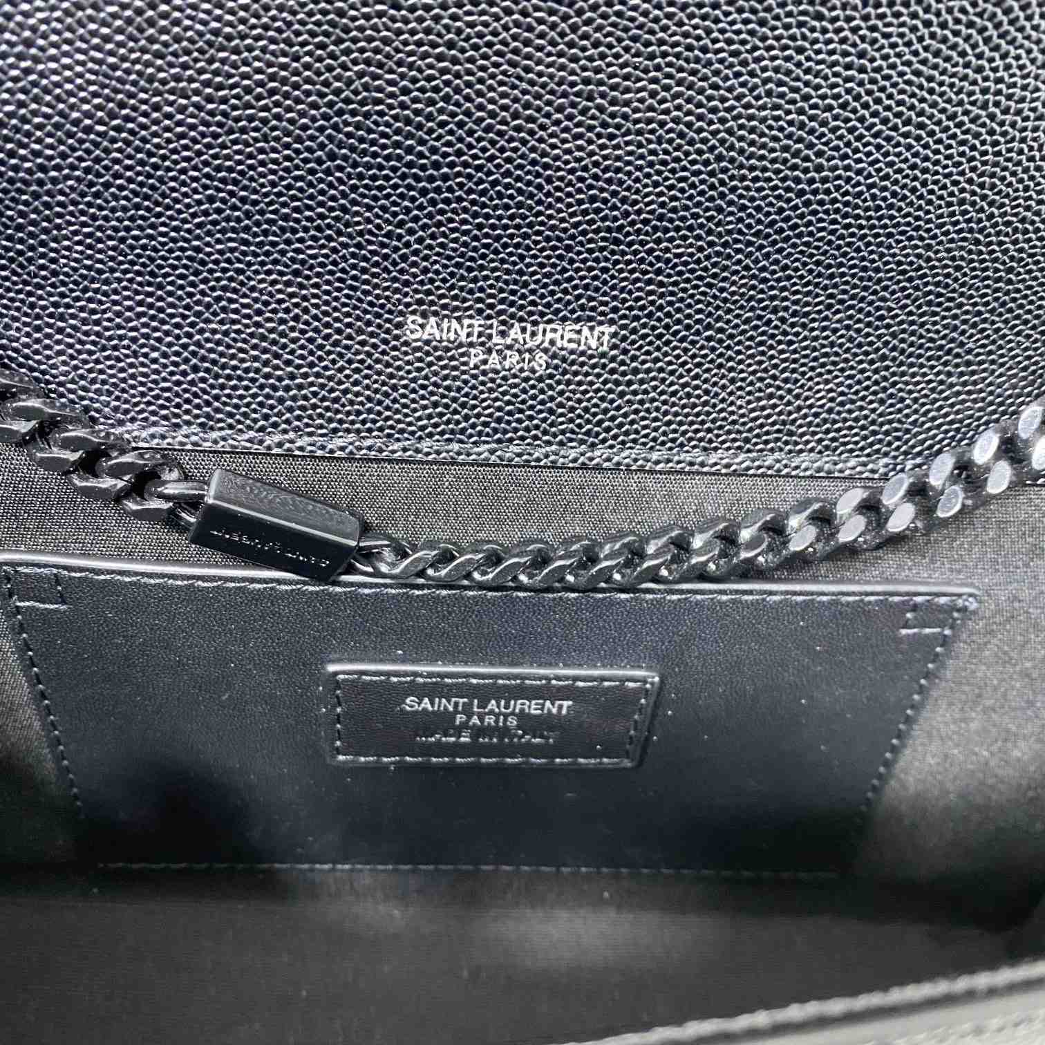 Saint Laurent Kate Medium Chain Bag In Grain De Poudre Embossed Leather - DopestKickz