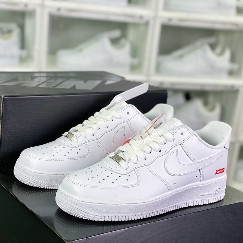 Supreme x Nike Air Force 1 Low'07"White" Sneaker    CU9225-100 - DopestKickz