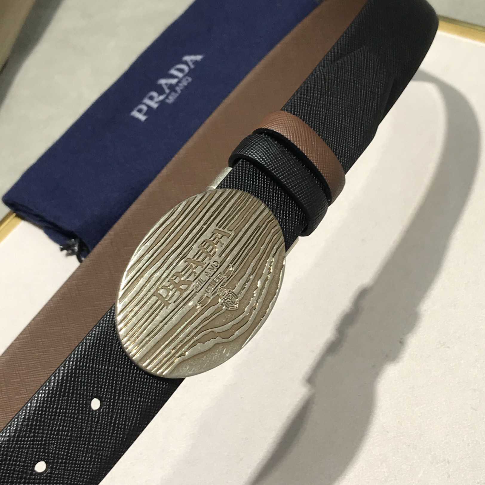 Prada Leather Belt - DopestKickz