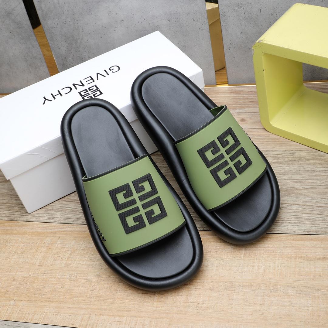 Givenchy 4G Logo Rubber Slides Sandals - DopestKickz
