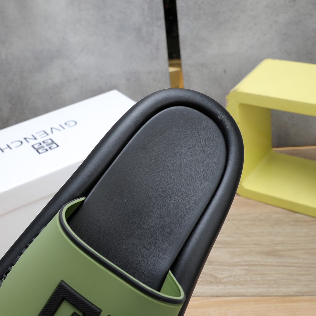 Givenchy 4G Logo Rubber Slides Sandals - DopestKickz