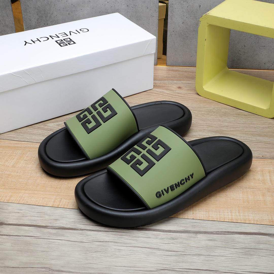 Givenchy 4G Logo Rubber Slides Sandals - DopestKickz