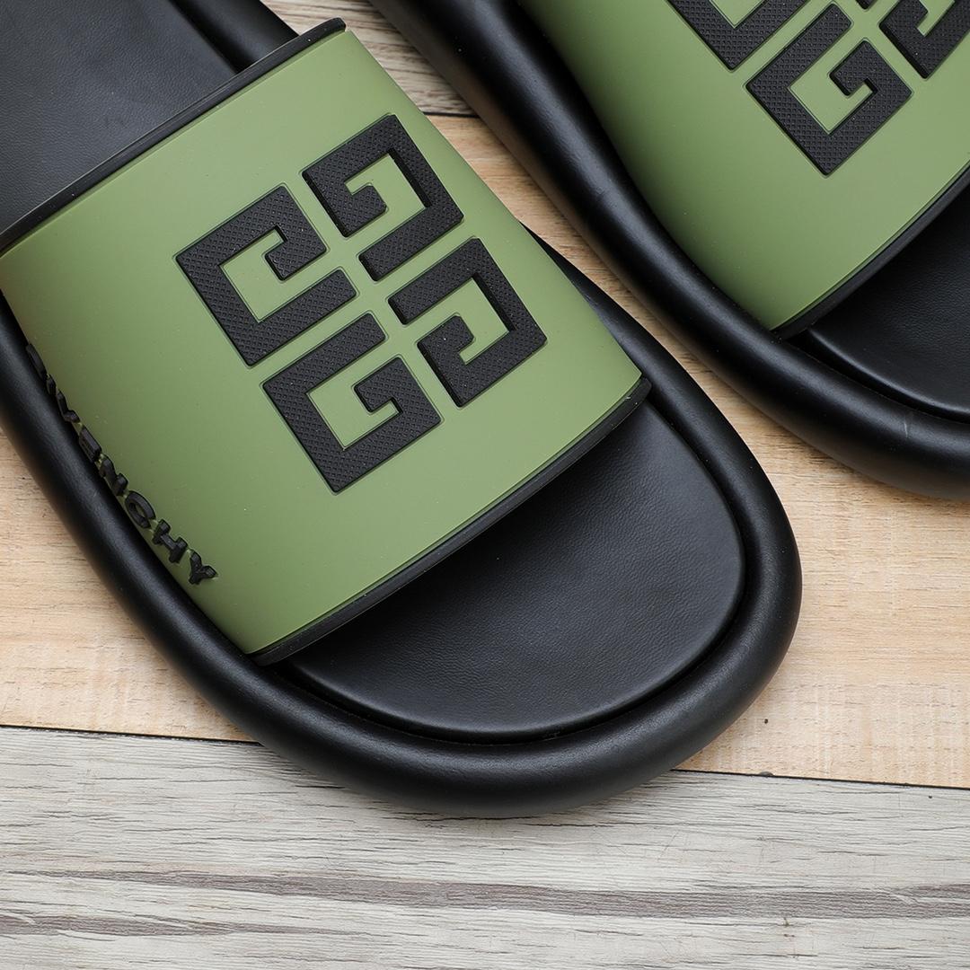 Givenchy 4G Logo Rubber Slides Sandals - DopestKickz