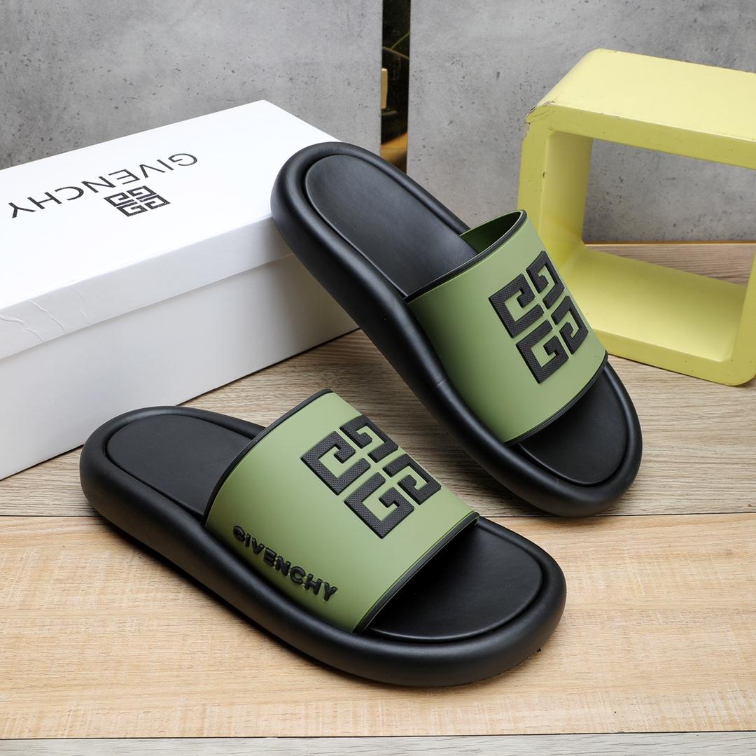 Givenchy 4G Logo Rubber Slides Sandals - DopestKickz