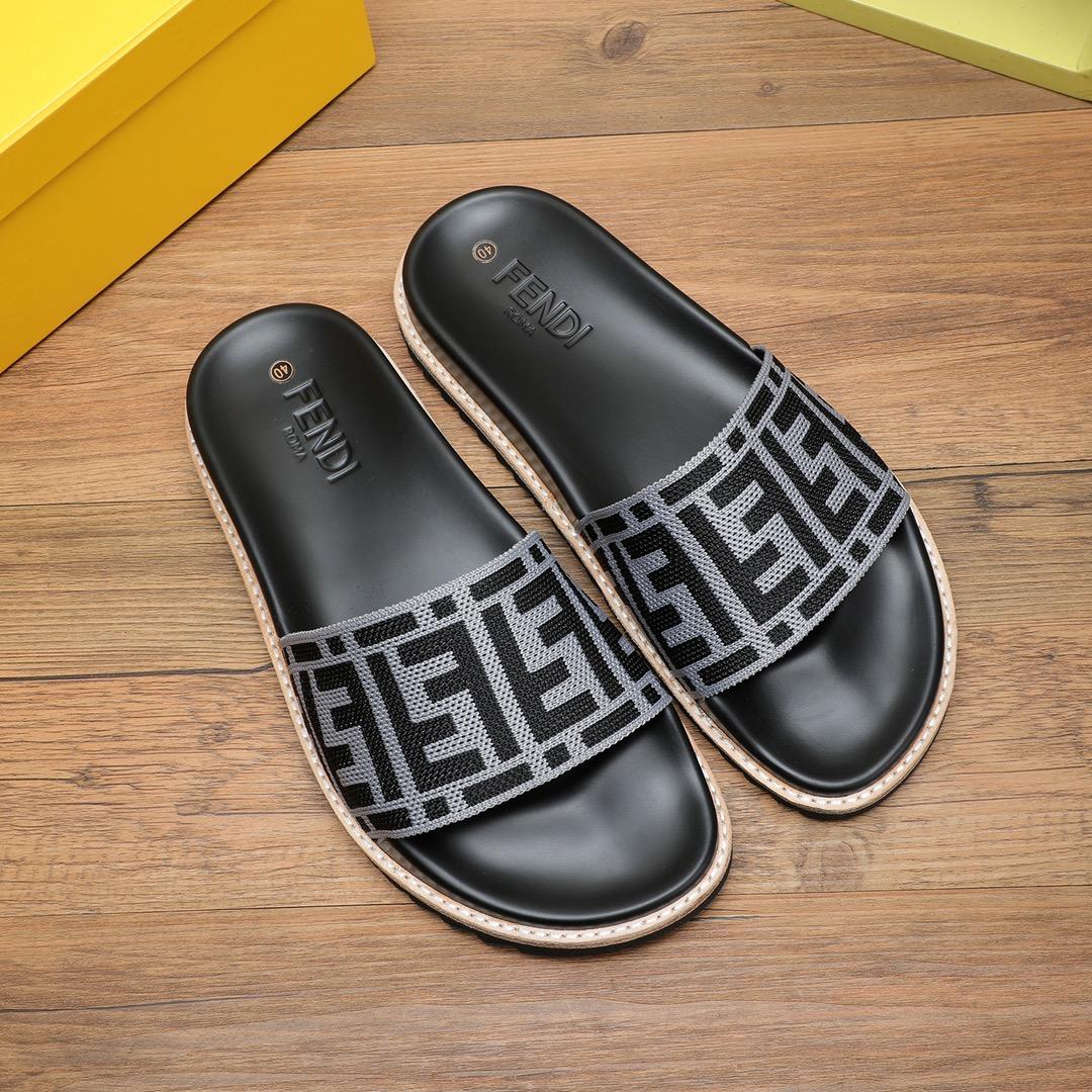 Fendi FF Logo Slides - DopestKickz