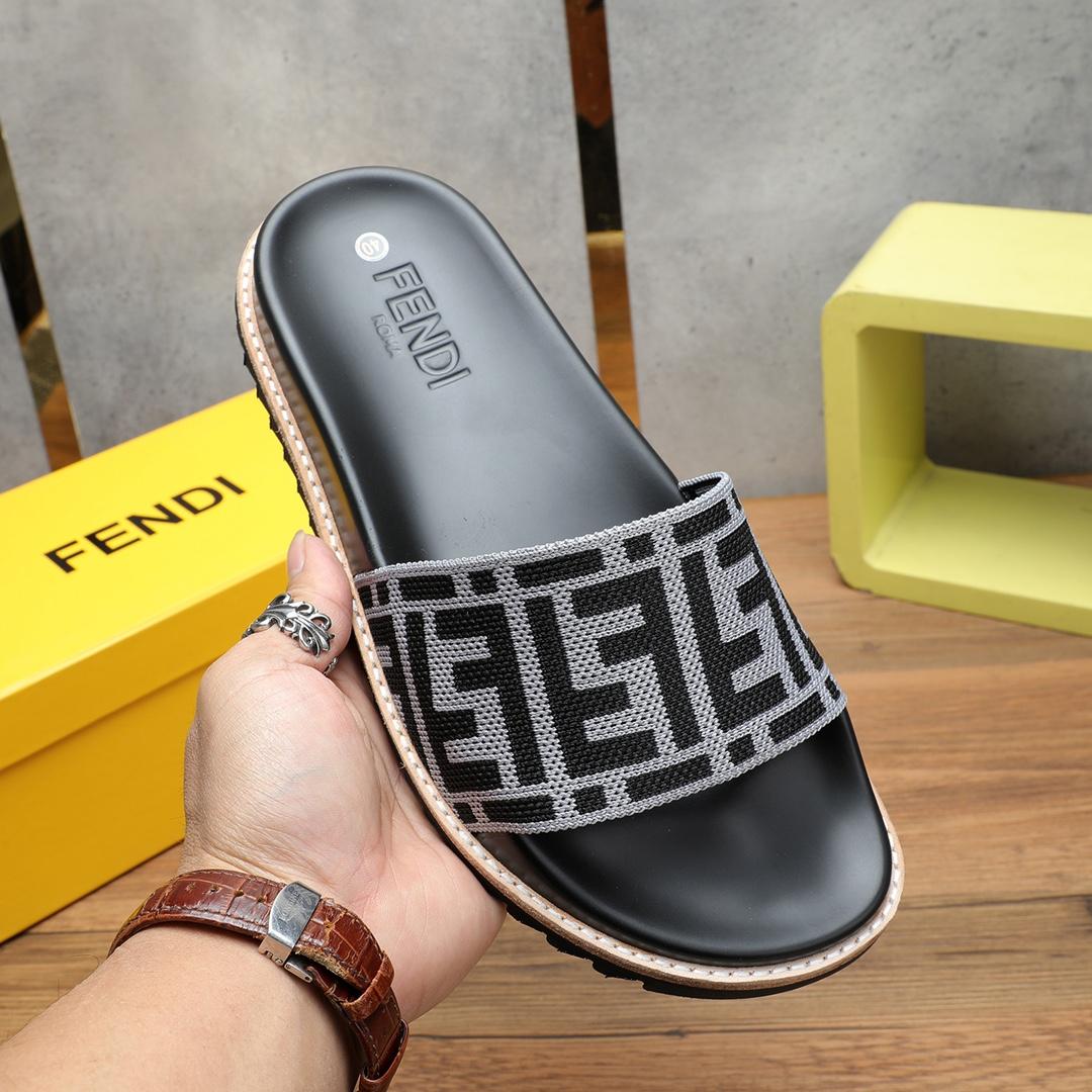 Fendi FF Logo Slides - DopestKickz