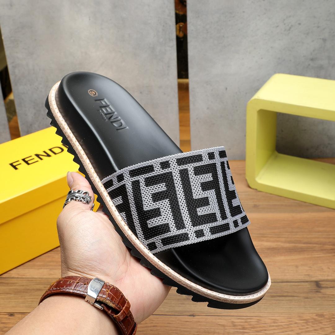 Fendi FF Logo Slides - DopestKickz