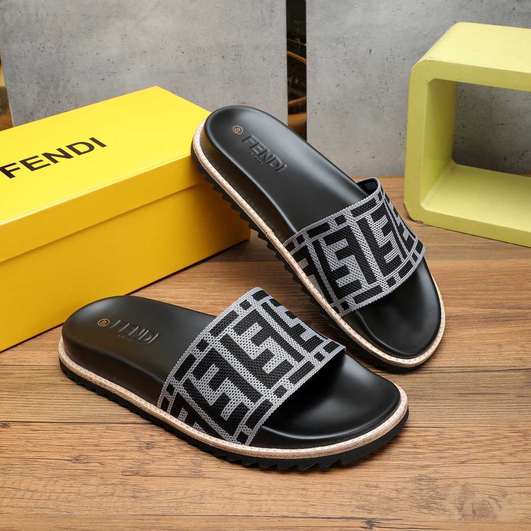 Fendi FF Logo Slides - DopestKickz