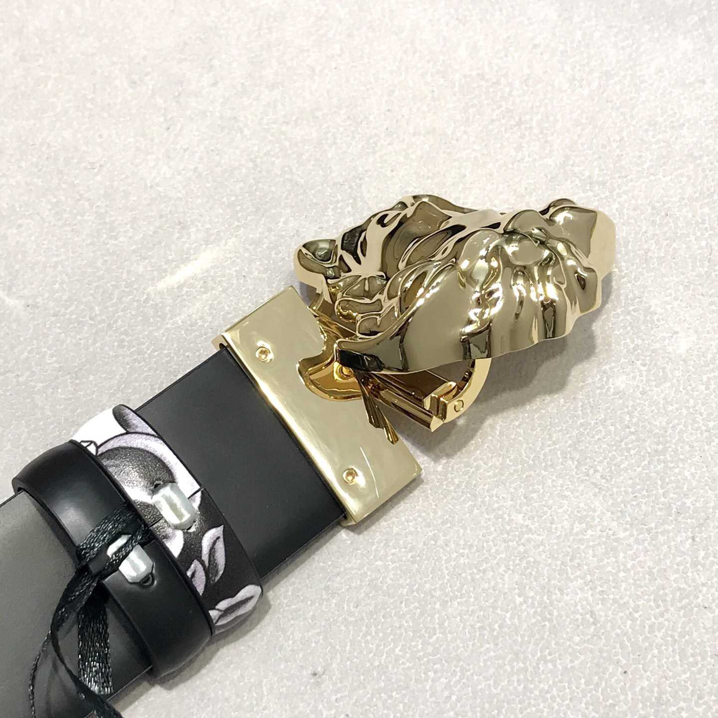 Versace La Medusa Silver Baroque Reversible Belt - DopestKickz