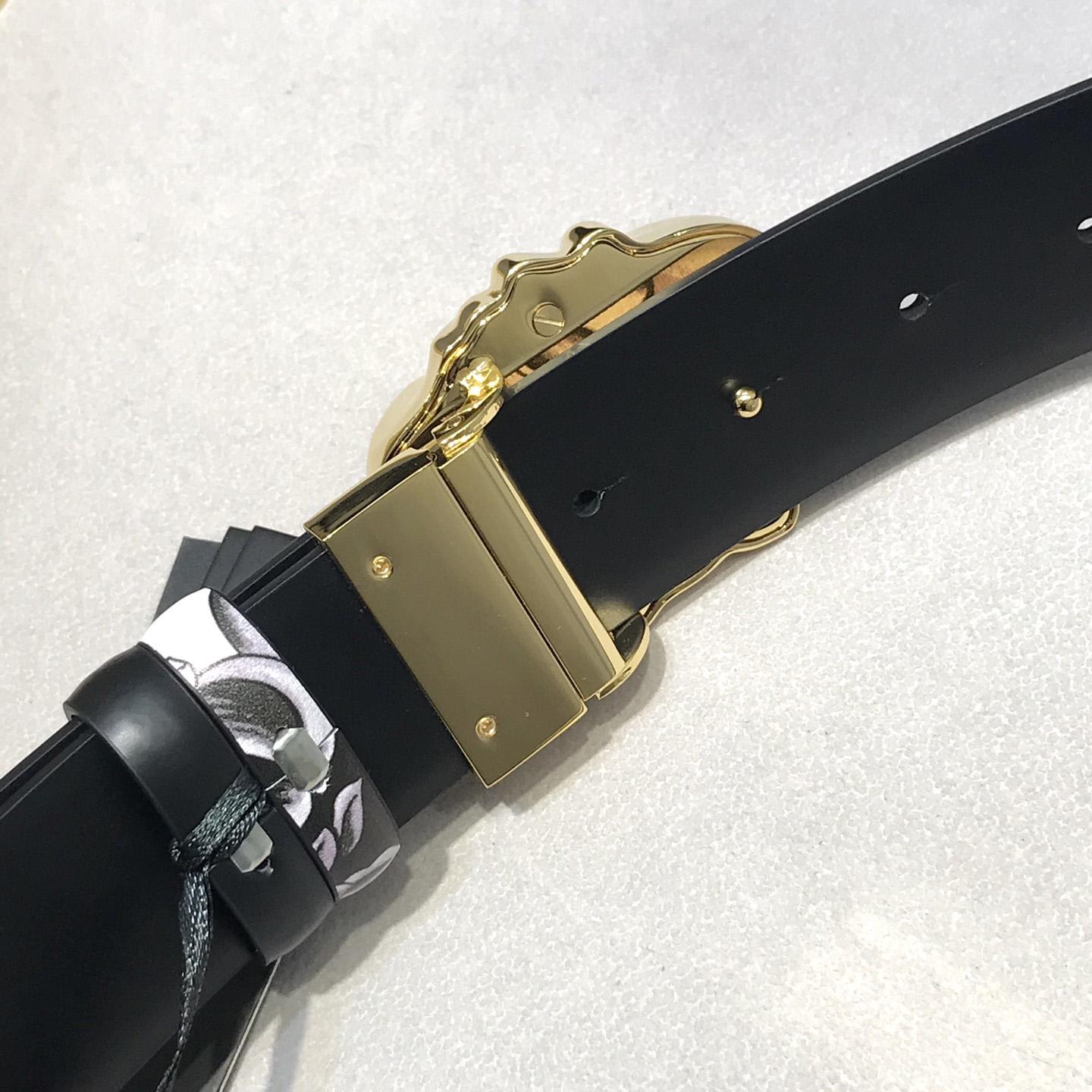 Versace La Medusa Silver Baroque Reversible Belt - DopestKickz