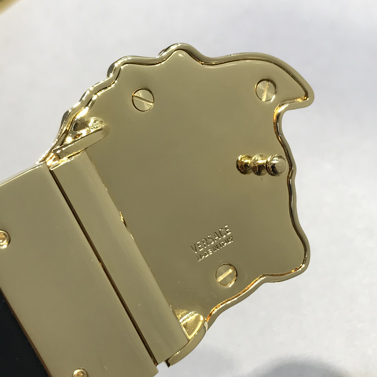 Versace La Medusa Silver Baroque Reversible Belt - DopestKickz