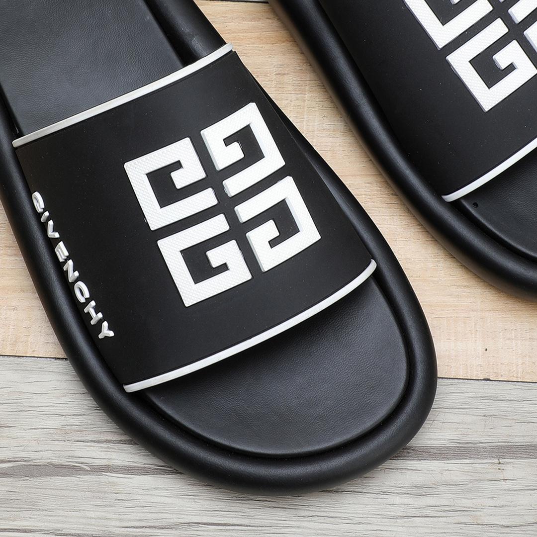 Givenchy 4G Logo Rubber Slides Sandals - DopestKickz