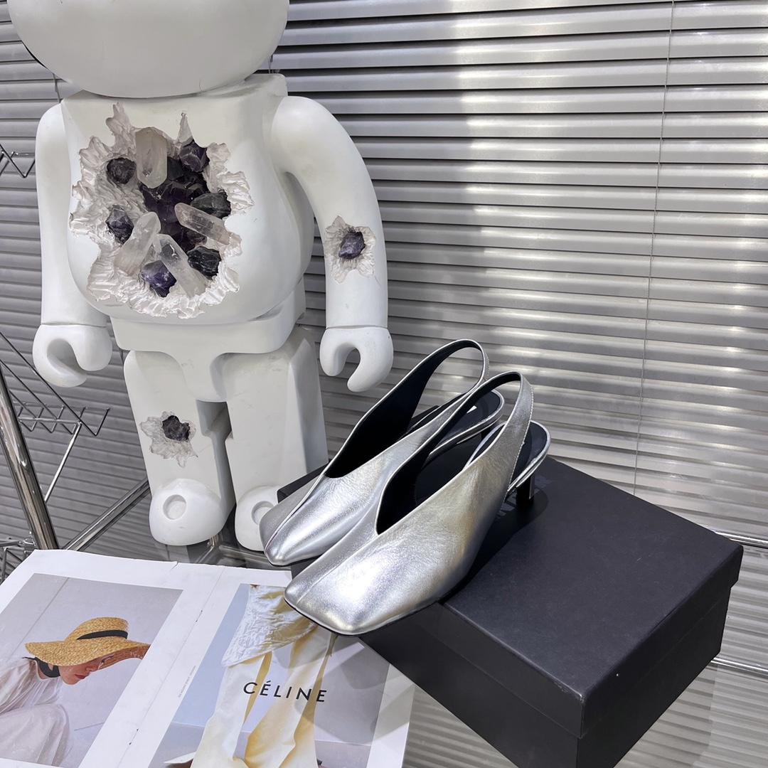 JIl Sander High-Heeled Leather Mules - DopestKickz