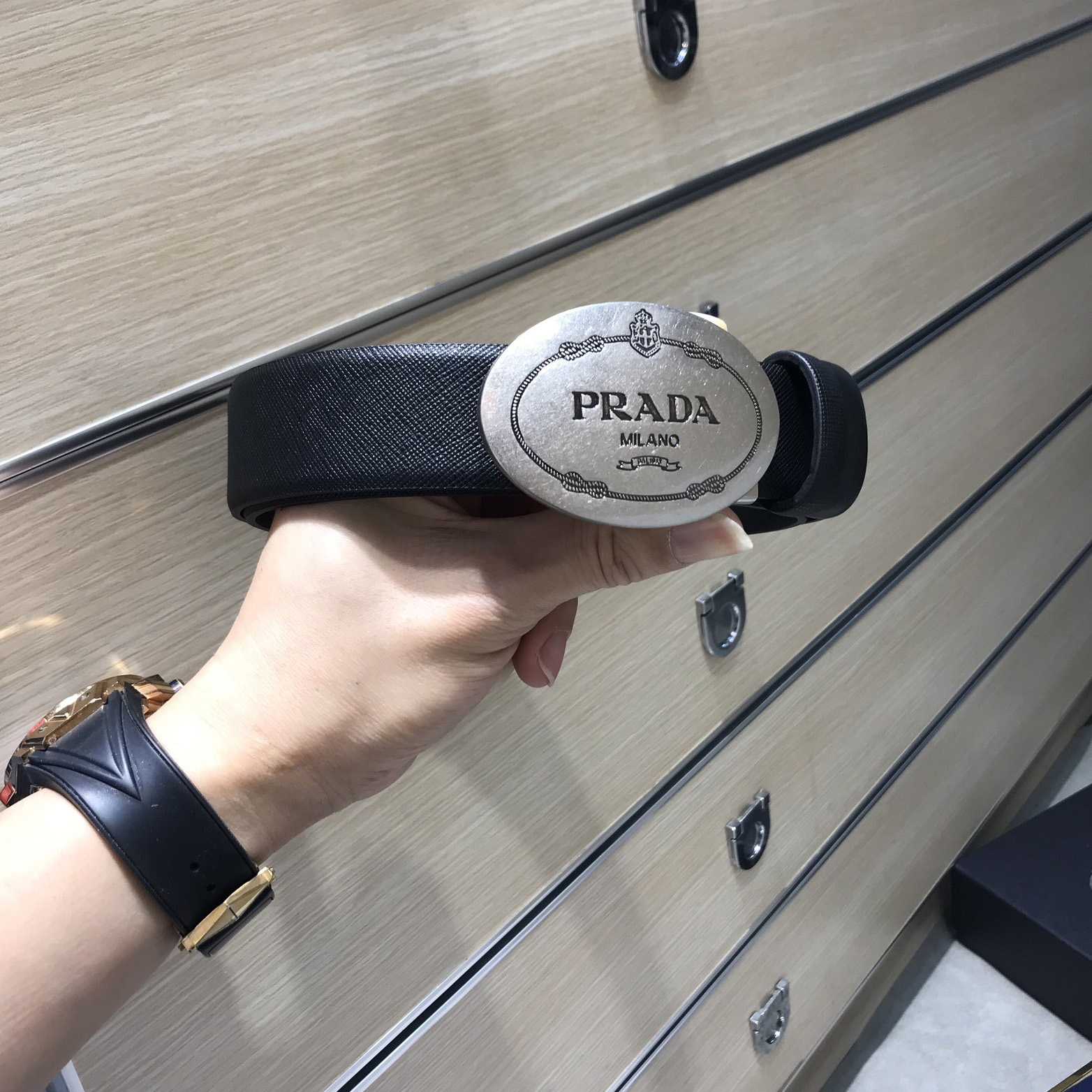 Prada Leather Belt - DopestKickz