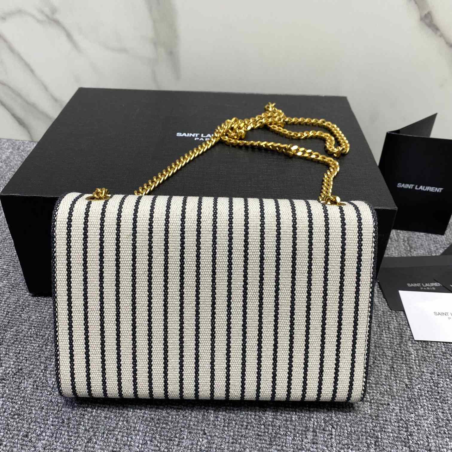 Saint Laurent Striped Small Chain Bag(20x13x5.5cm) - DopestKickz