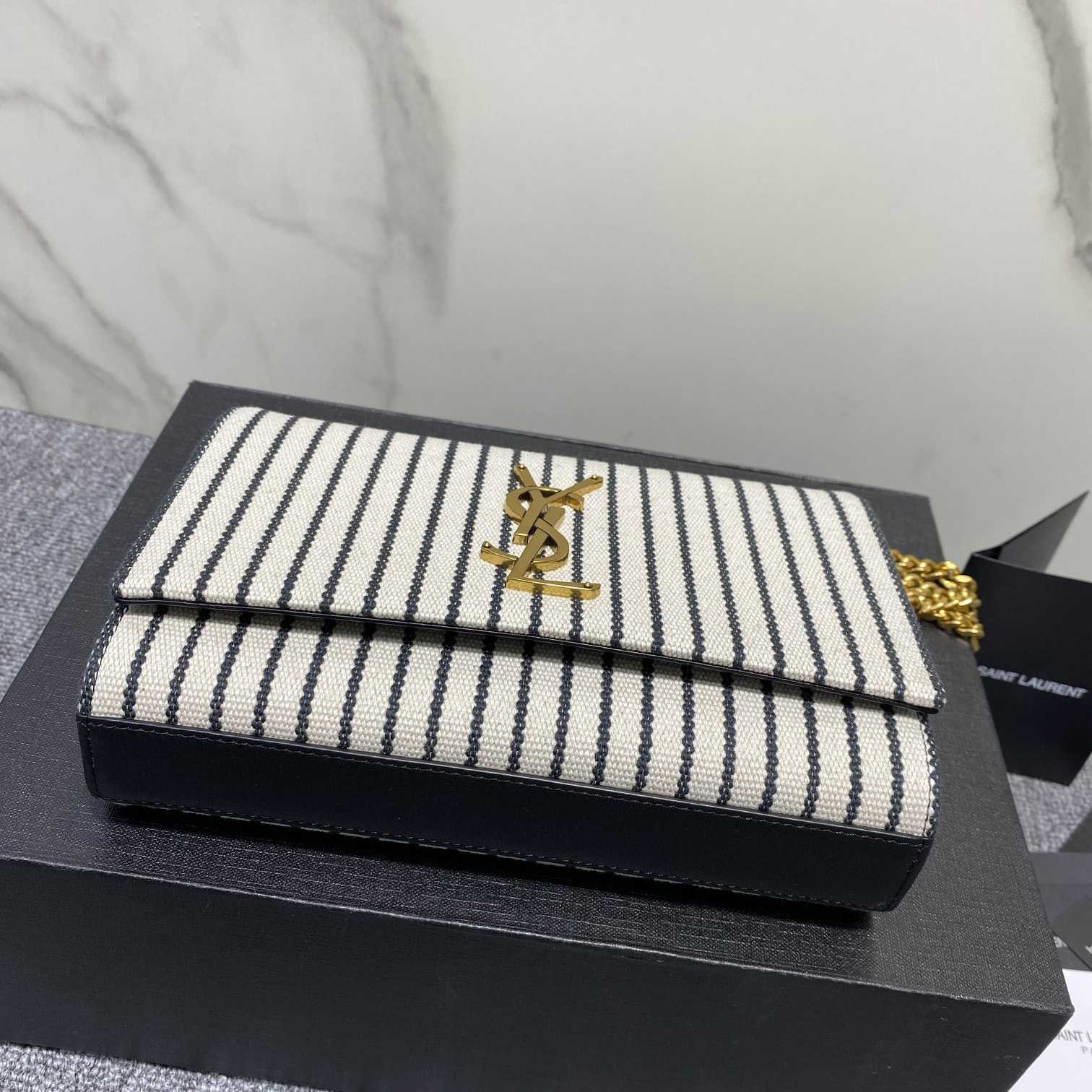 Saint Laurent Striped Small Chain Bag(20x13x5.5cm) - DopestKickz