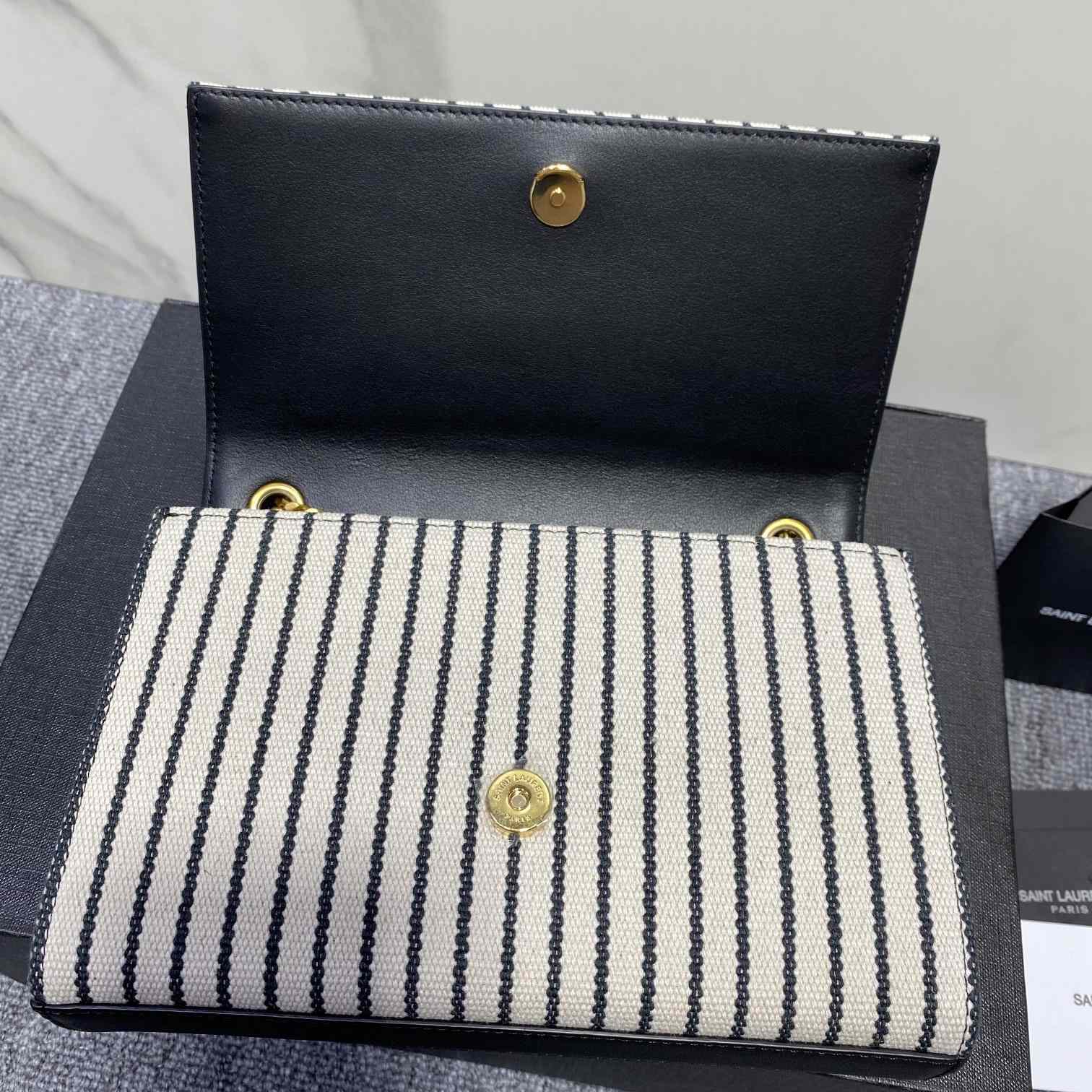 Saint Laurent Striped Small Chain Bag(20x13x5.5cm) - DopestKickz