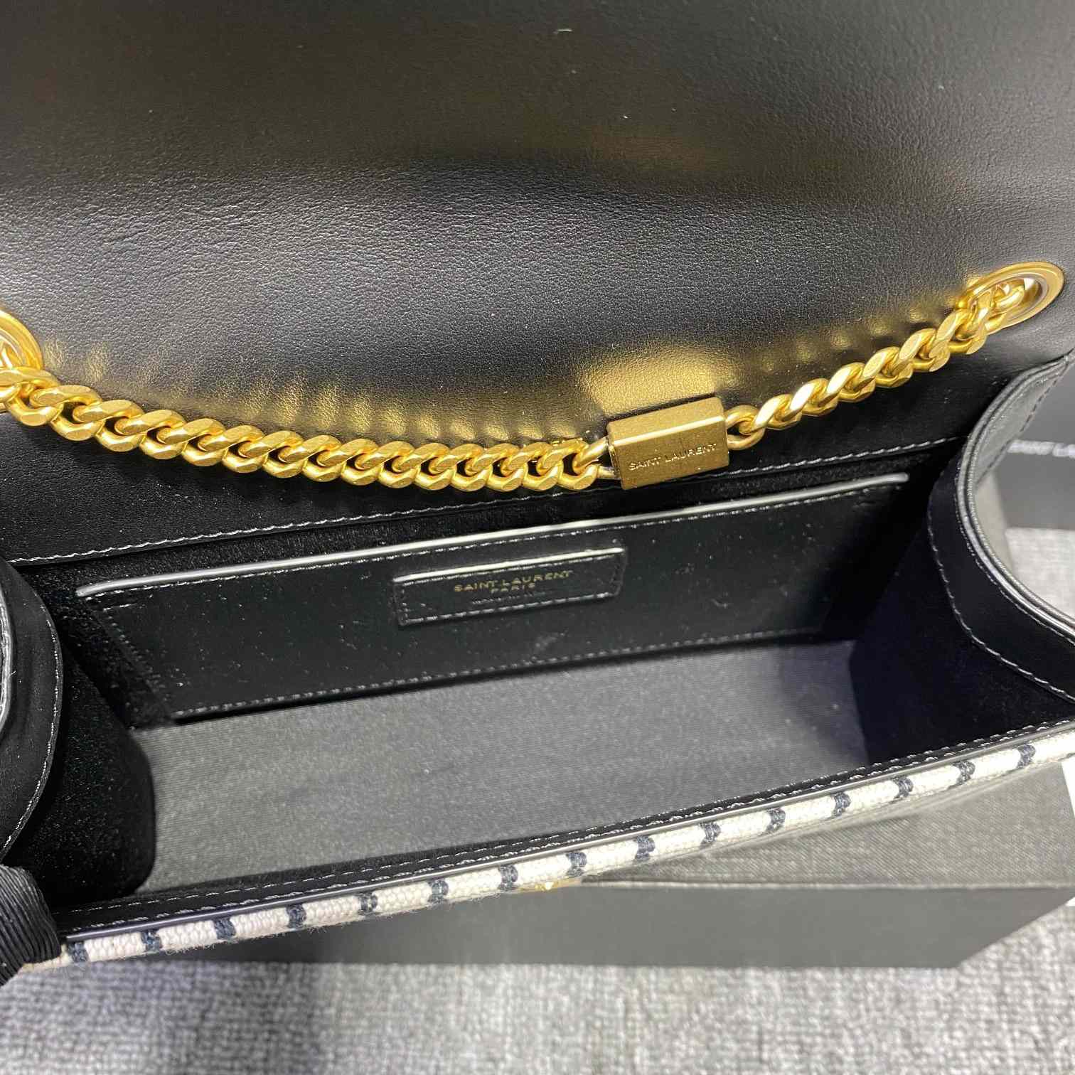Saint Laurent Striped Small Chain Bag(20x13x5.5cm) - DopestKickz