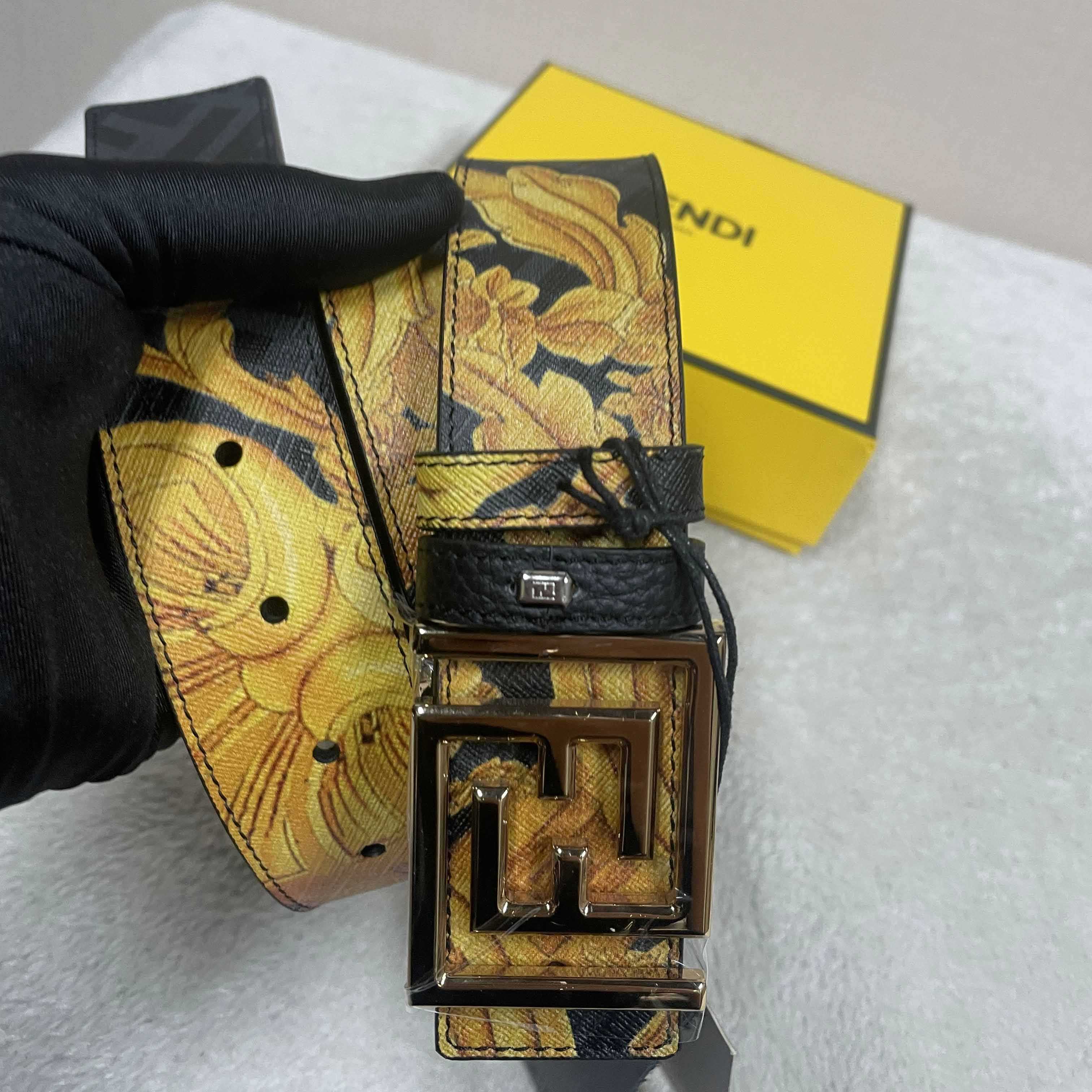 Fendi x Versace Fendace Reversible Belt - DopestKickz