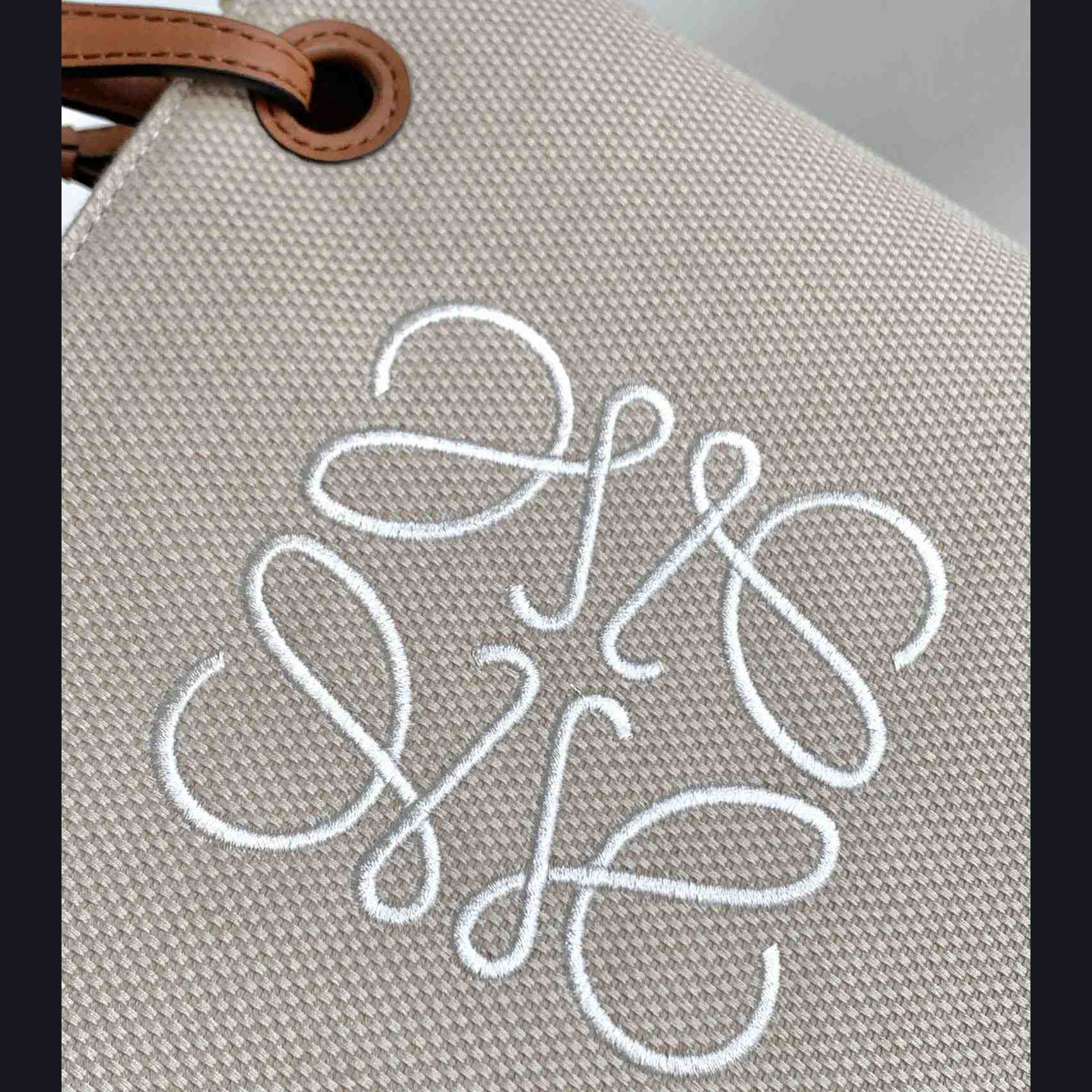 Loewe Mini Anagram Tote Bag In Jacquard And Calfskin - DopestKickz