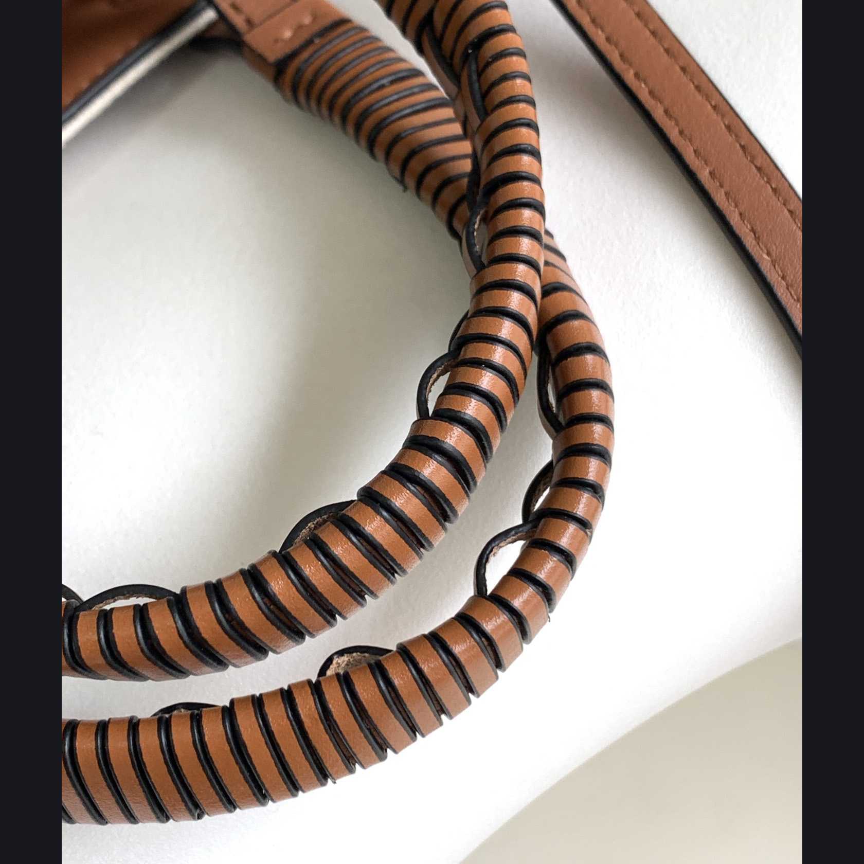 Loewe Mini Anagram Tote Bag In Jacquard And Calfskin - DopestKickz