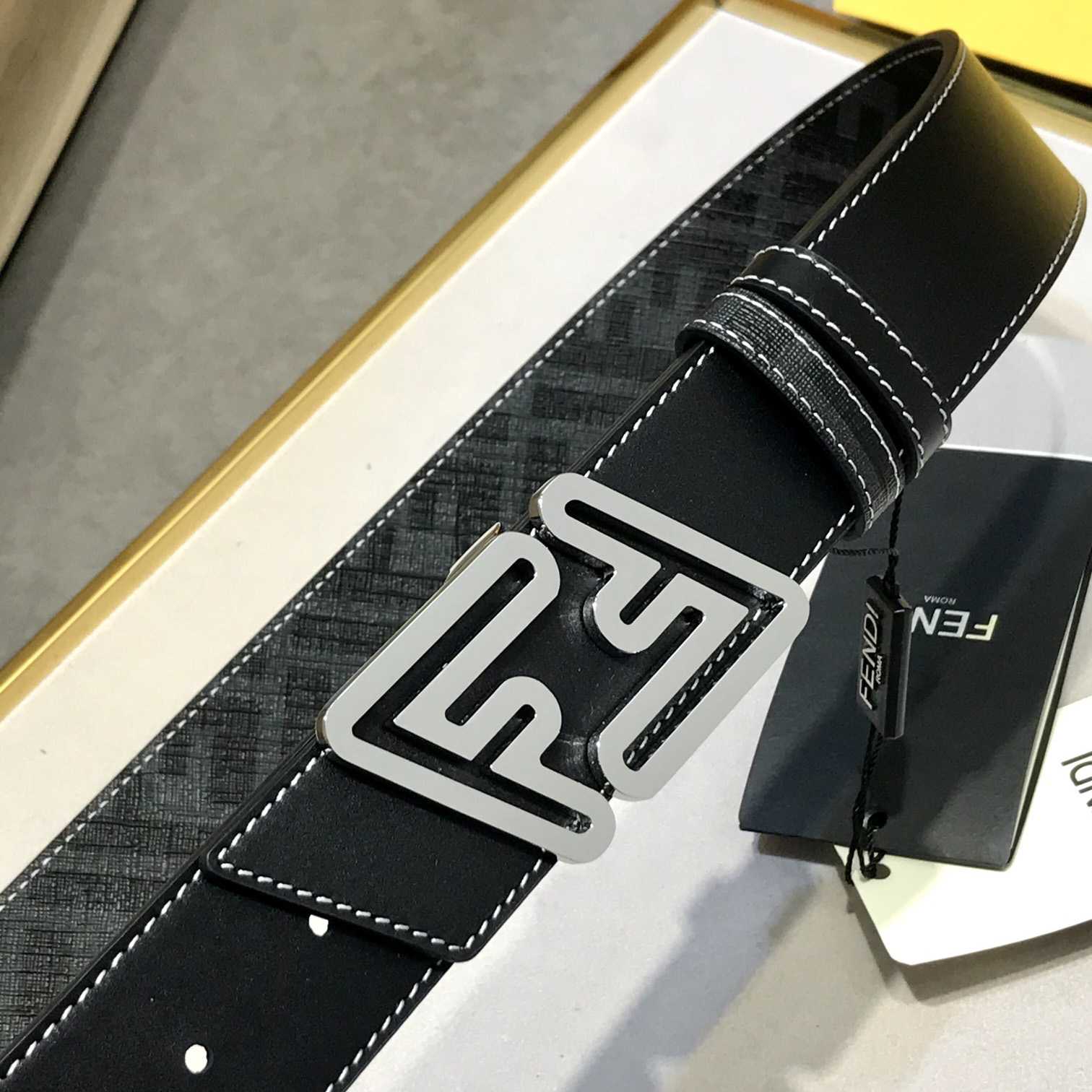 Fendi Black Leather Belt - DopestKickz