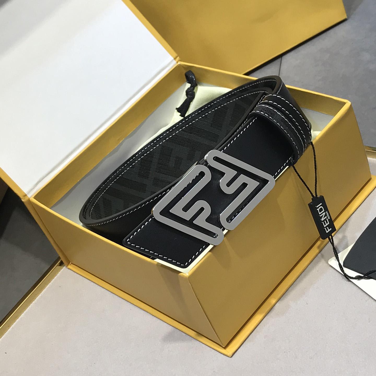 Fendi Black Leather Belt - DopestKickz