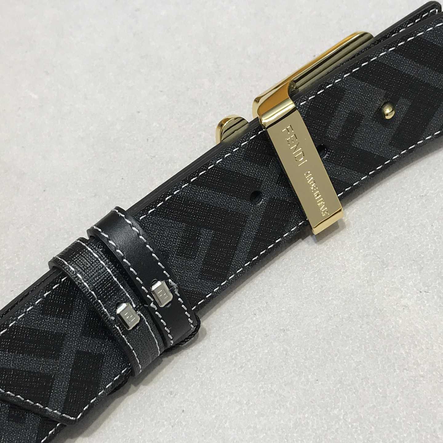 Fendi Black Leather Belt - DopestKickz