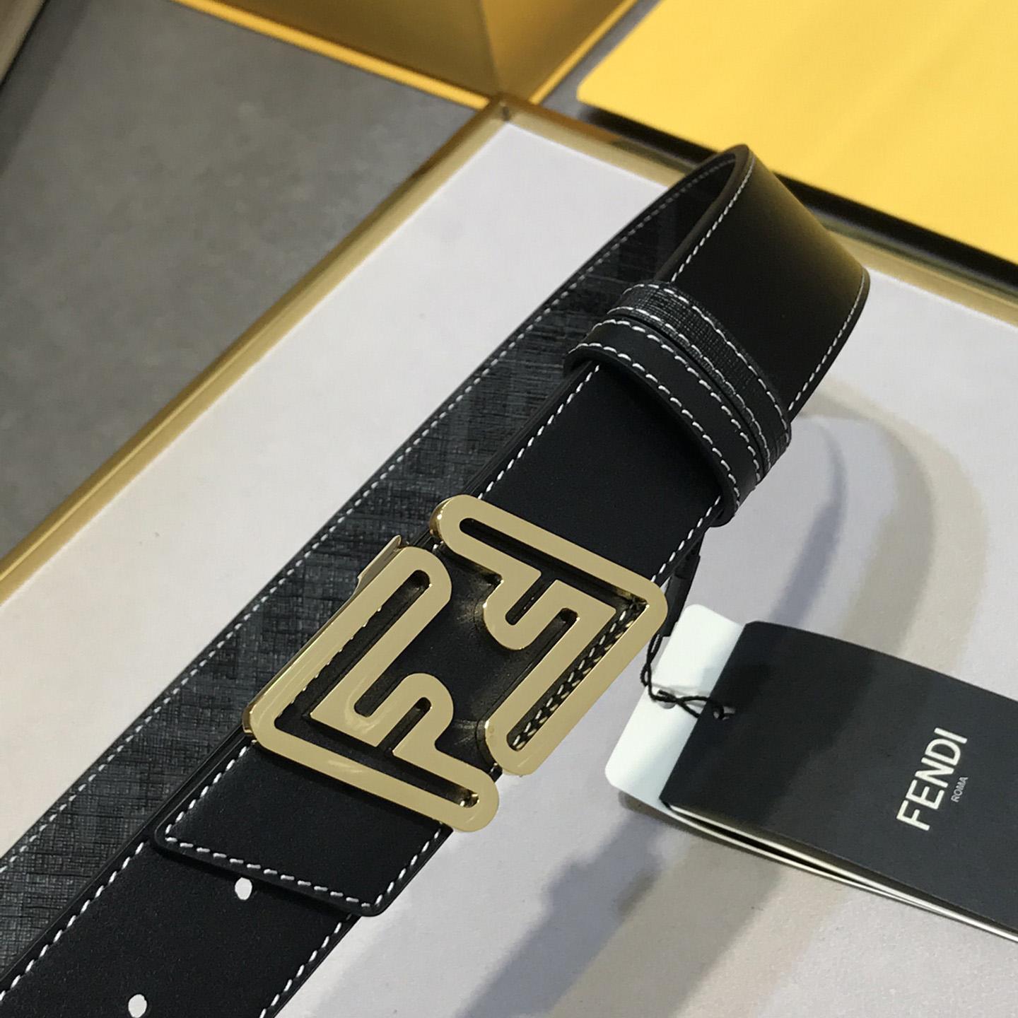 Fendi Black Leather Belt - DopestKickz