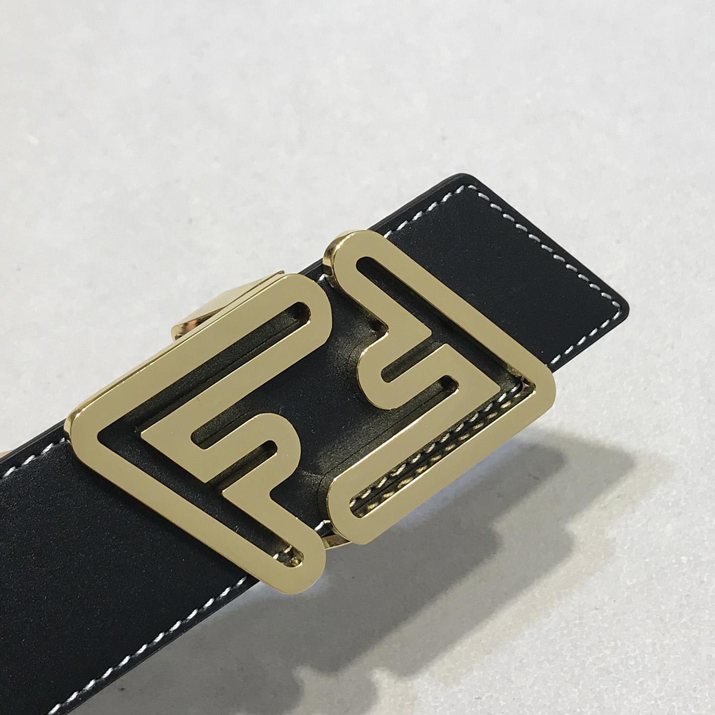Fendi Black Leather Belt - DopestKickz