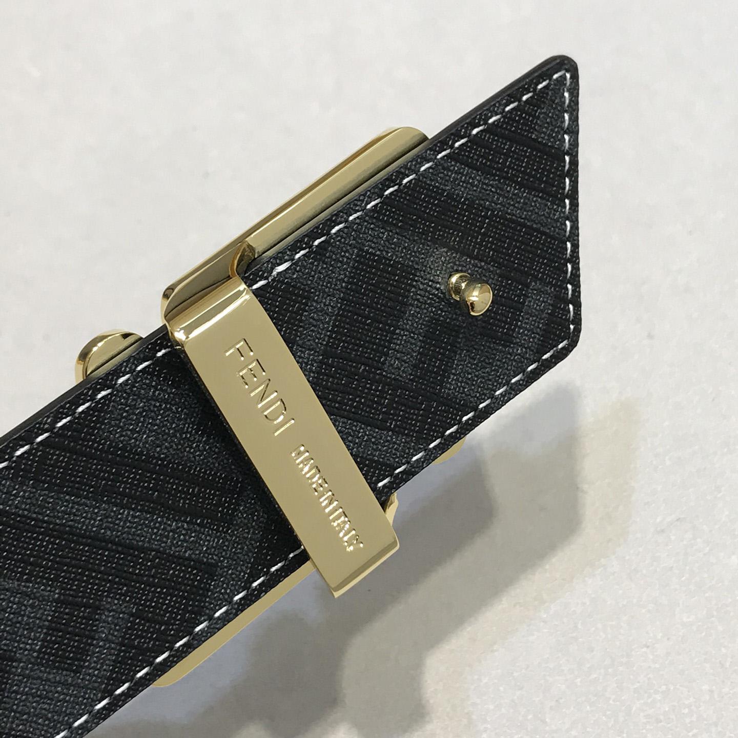 Fendi Black Leather Belt - DopestKickz