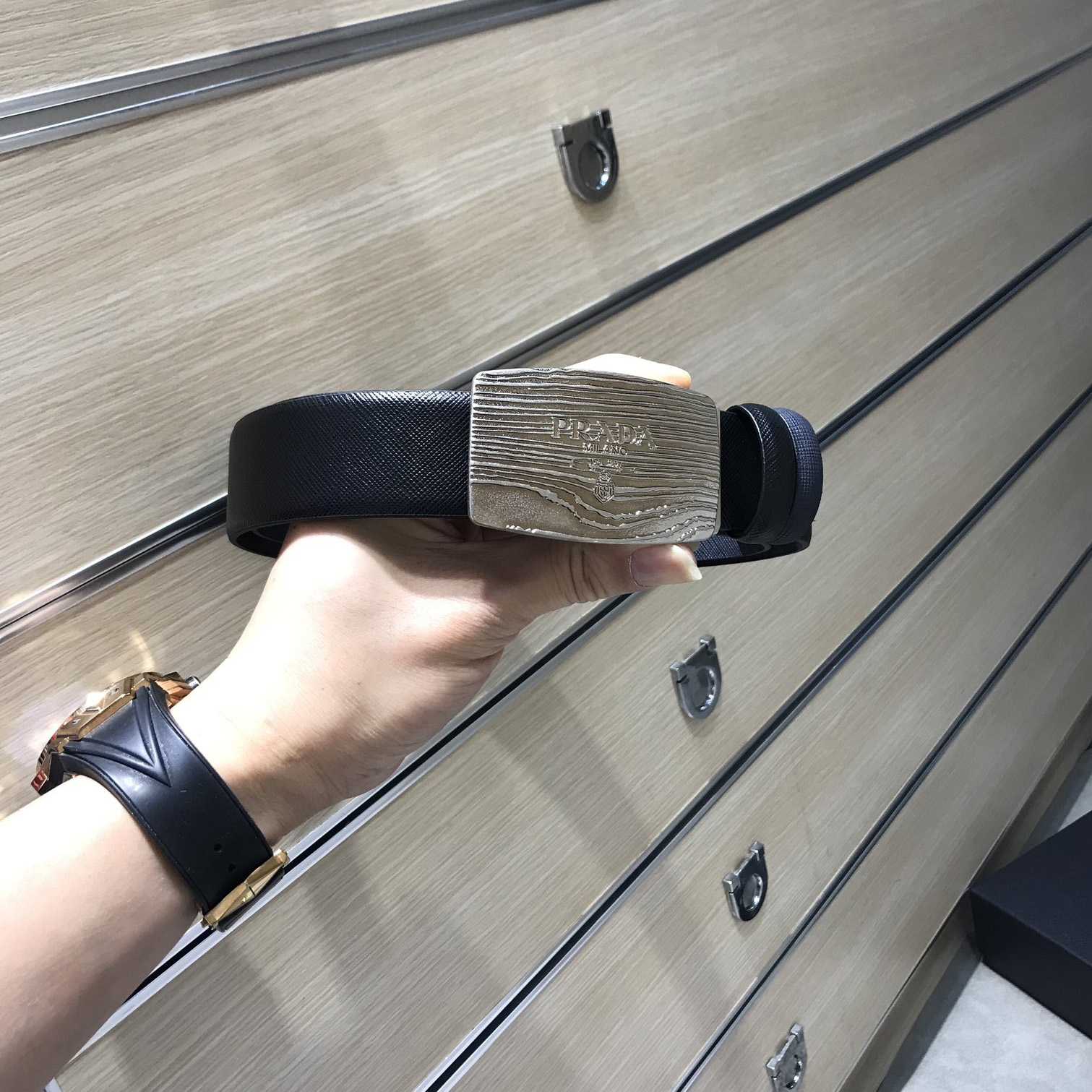 Prada Leather Belt - DopestKickz