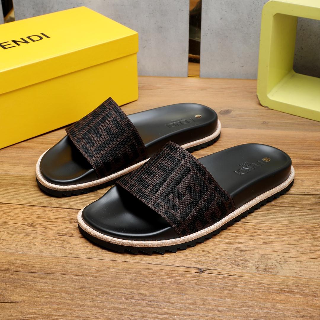Fendi FF Logo Slides - DopestKickz