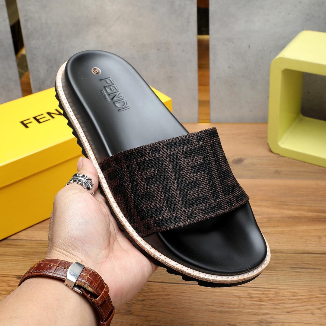 Fendi FF Logo Slides - DopestKickz