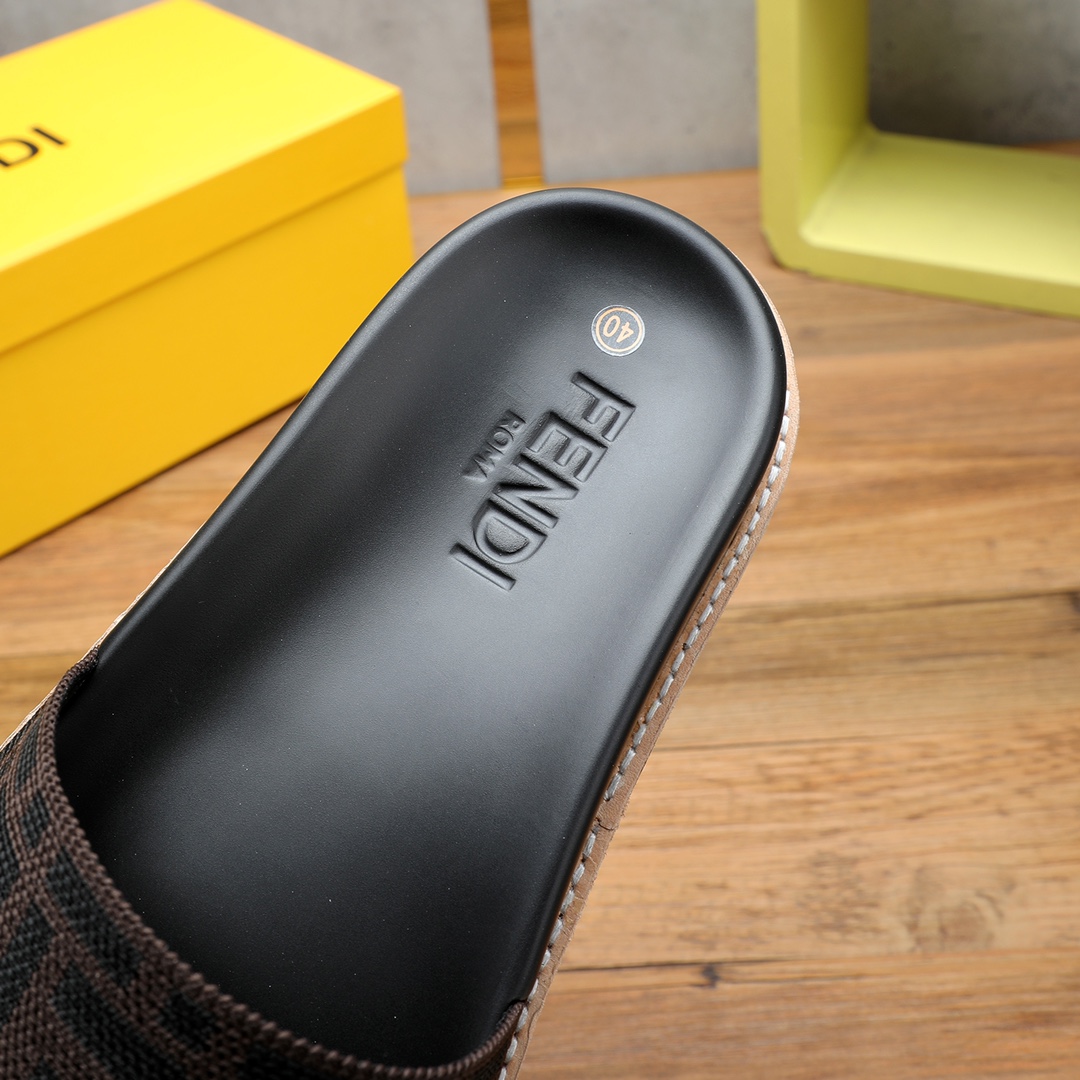 Fendi FF Logo Slides - DopestKickz