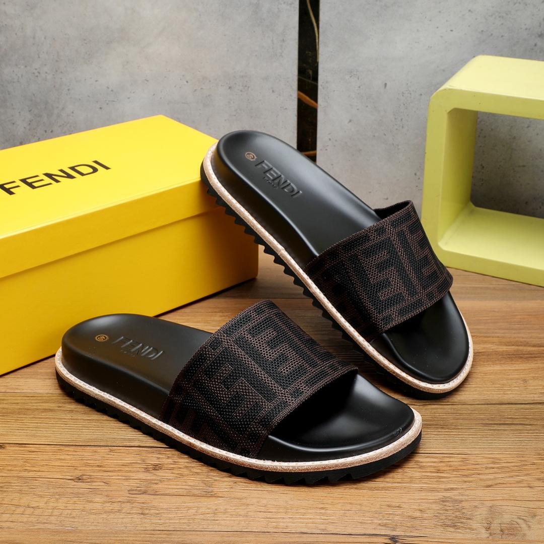 Fendi FF Logo Slides - DopestKickz