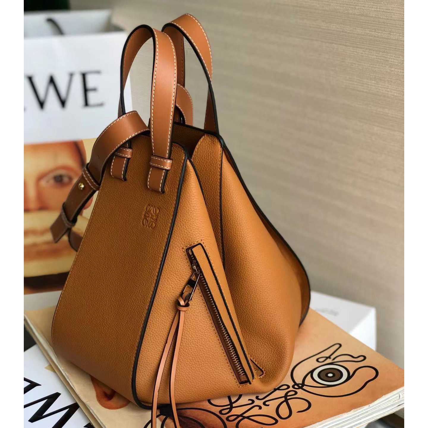 Loewe Compact Hammock In Satin Calfskin(29-26-15cm) - DopestKickz