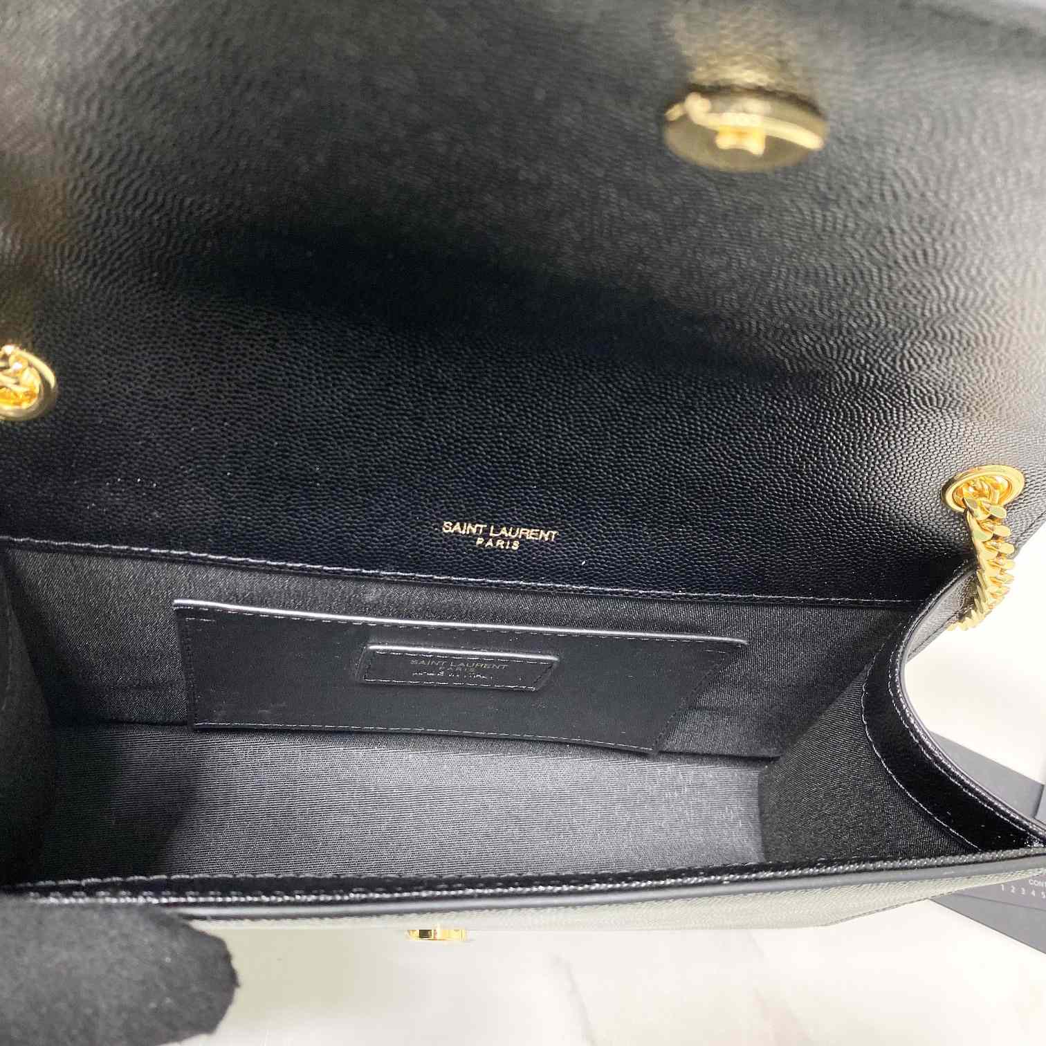 Saint Laurent Kate Medium Chain Bag In Grain De Poudre Embossed Leather - DopestKickz