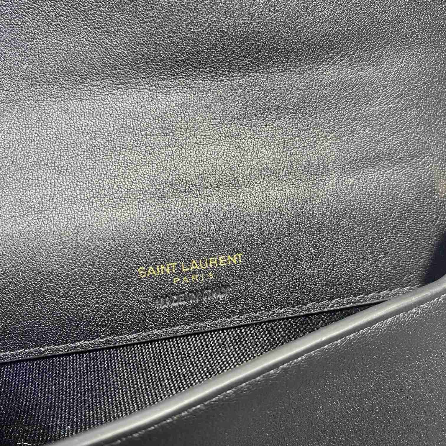 Saint Laurent Monogram Mini Striped-Canvas Cross-Body Bag (18x11x2cm) - DopestKickz