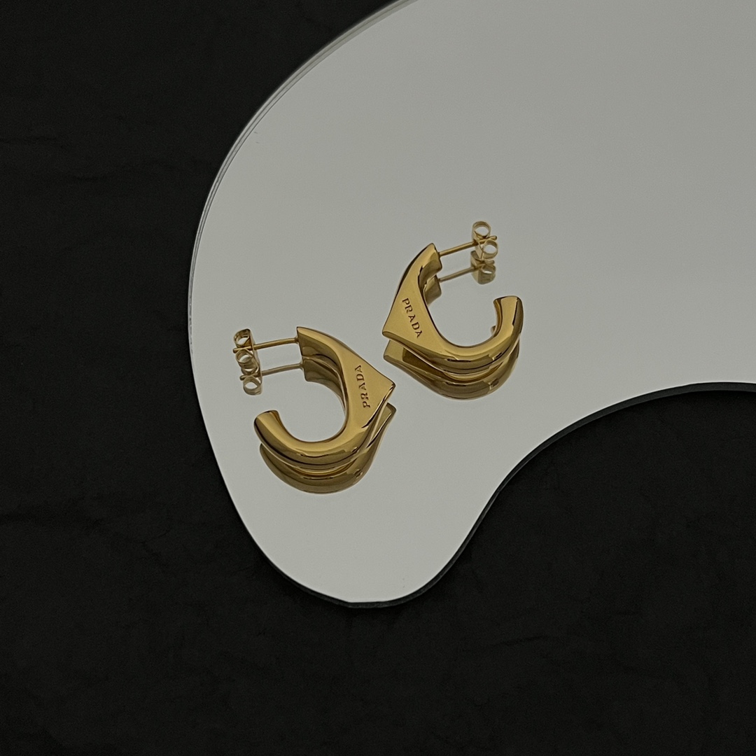 Prada Eternal Gold Small Earrings In Yellow Gold - DopestKickz