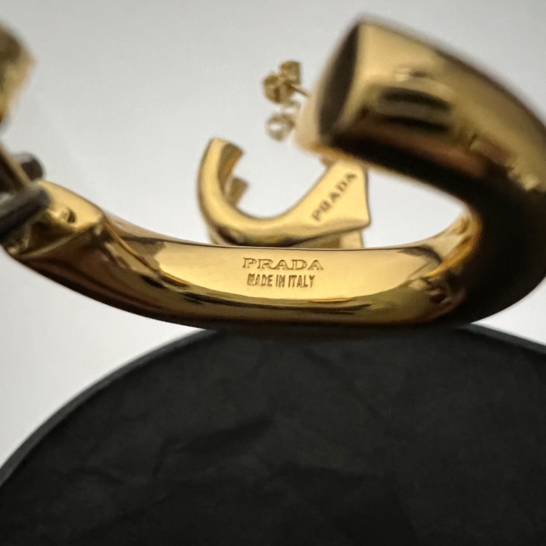 Prada Eternal Gold Small Earrings In Yellow Gold - DopestKickz