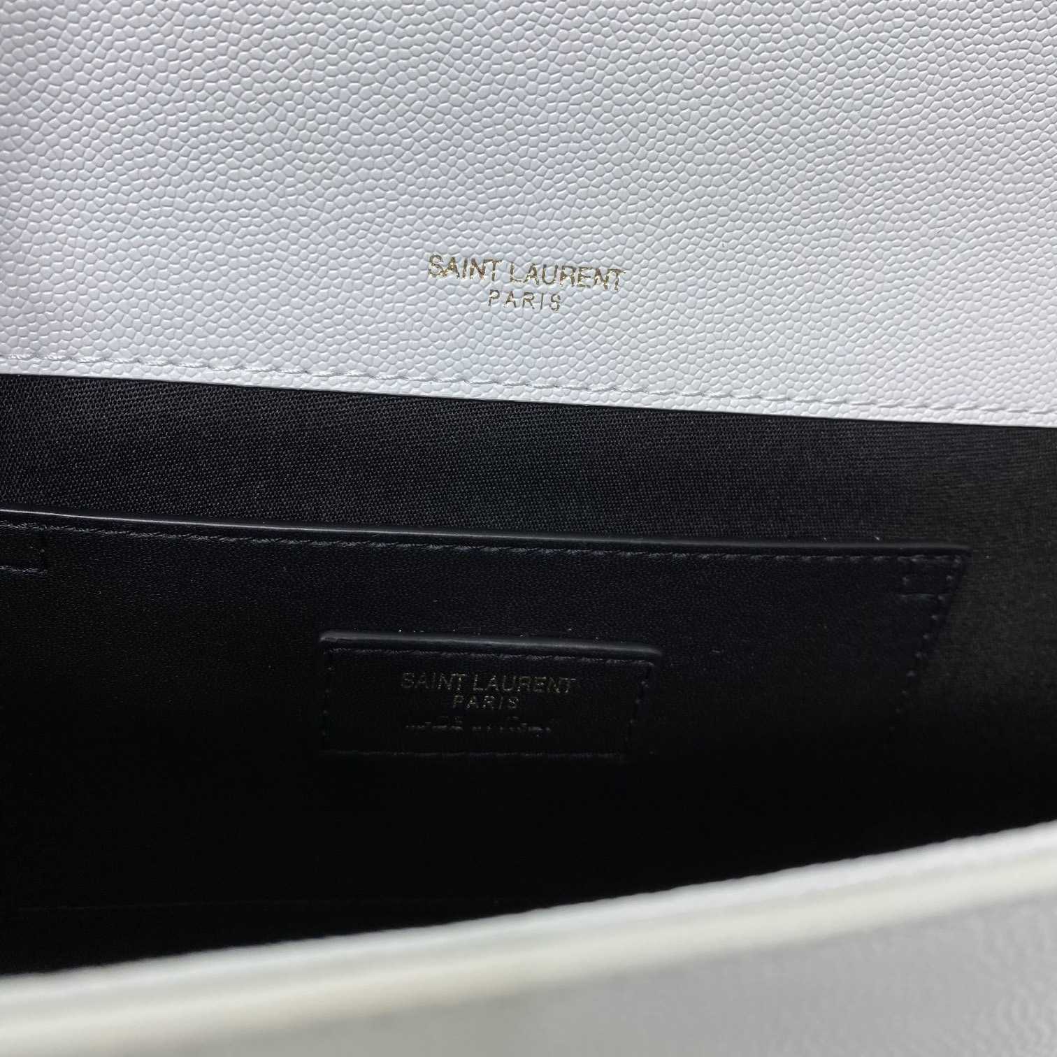 Saint Laurent Kate Medium Chain Bag In Grain De Poudre Embossed Leather - DopestKickz