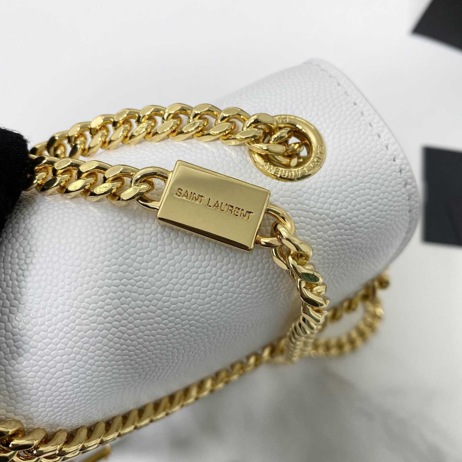 Saint Laurent Kate Medium Chain Bag In Grain De Poudre Embossed Leather - DopestKickz