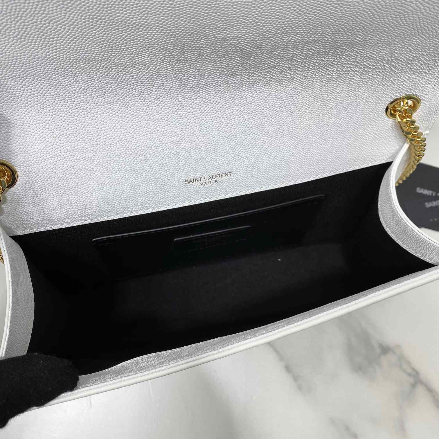 Saint Laurent Kate Medium Chain Bag In Grain De Poudre Embossed Leather - DopestKickz