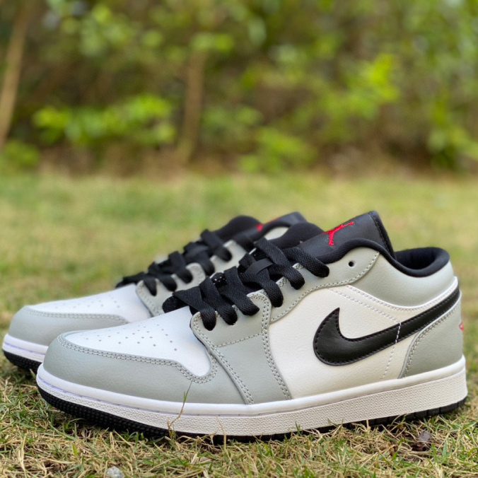 Air Jordan 1 Low “Light Smoke Grey” Sneaker   553558-030 - DopestKickz
