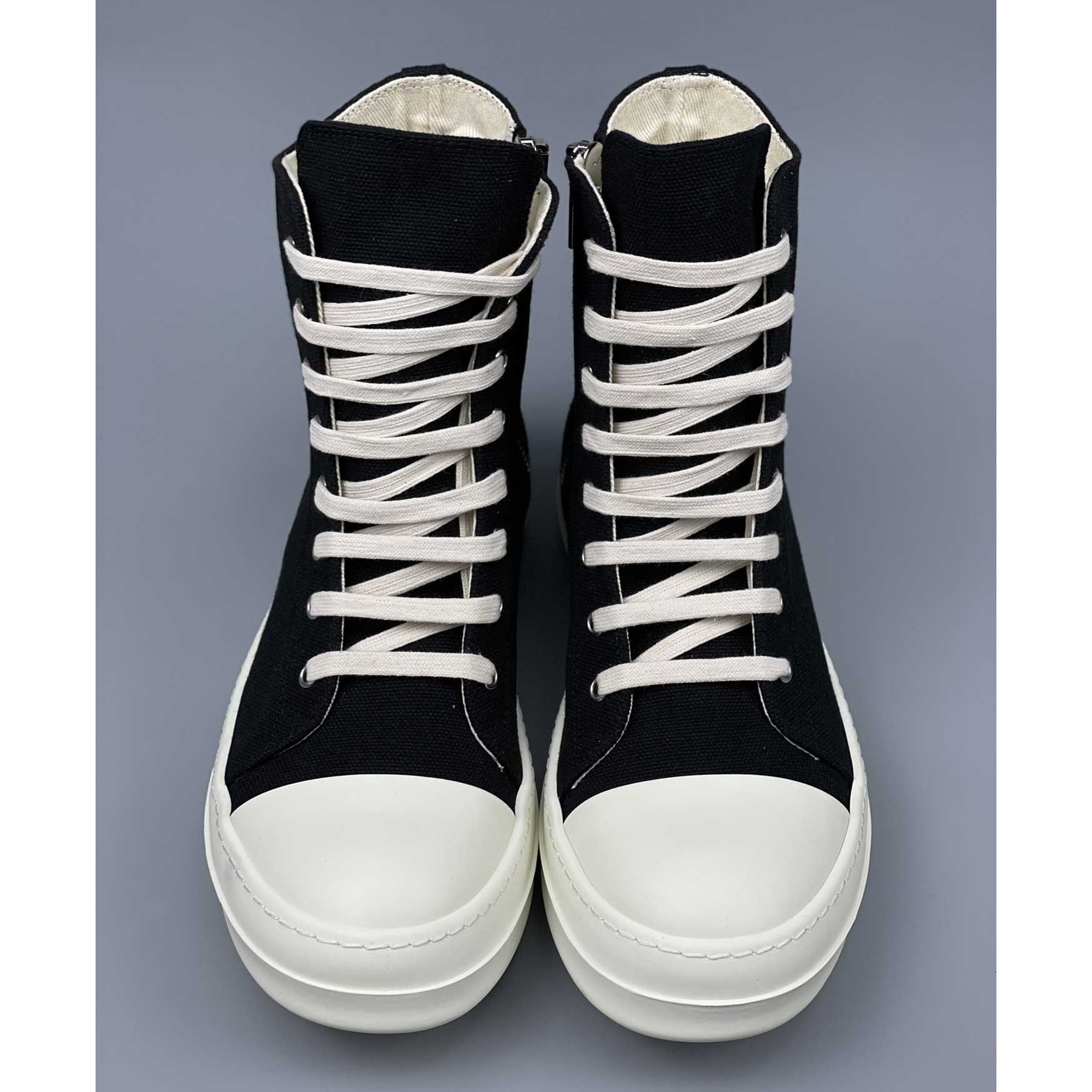 Rick Owens Black Suede High Sneakers - DopestKickz